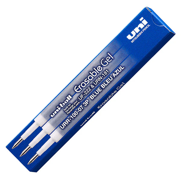 Uni URR-100-07 Erasable Rollerball Refills Pack of 3 - Image 2