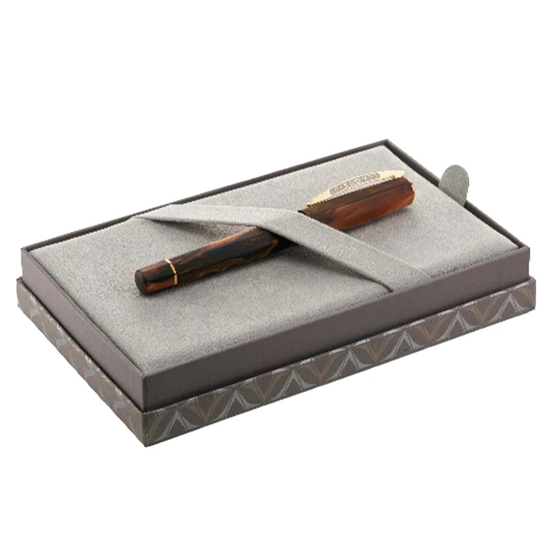 Visconti Medici Radica DS Yellow Gold Fountain Pen 18k Medium Nib - Image 4
