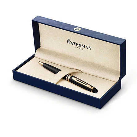 Waterman Expert Ballpoint Pen Black with Gold Trim - Image 5