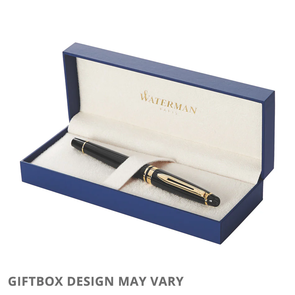 Waterman Expert Fountain Pen Black with Gold Trim - Image 5