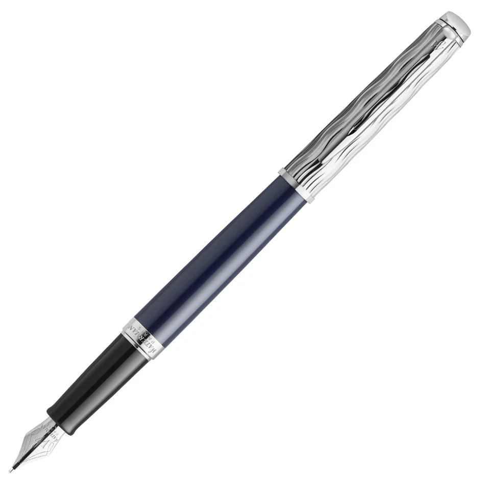 Waterman Hemisphere Deluxe Fountain Pen Special Edition Blue with Chrome Trim