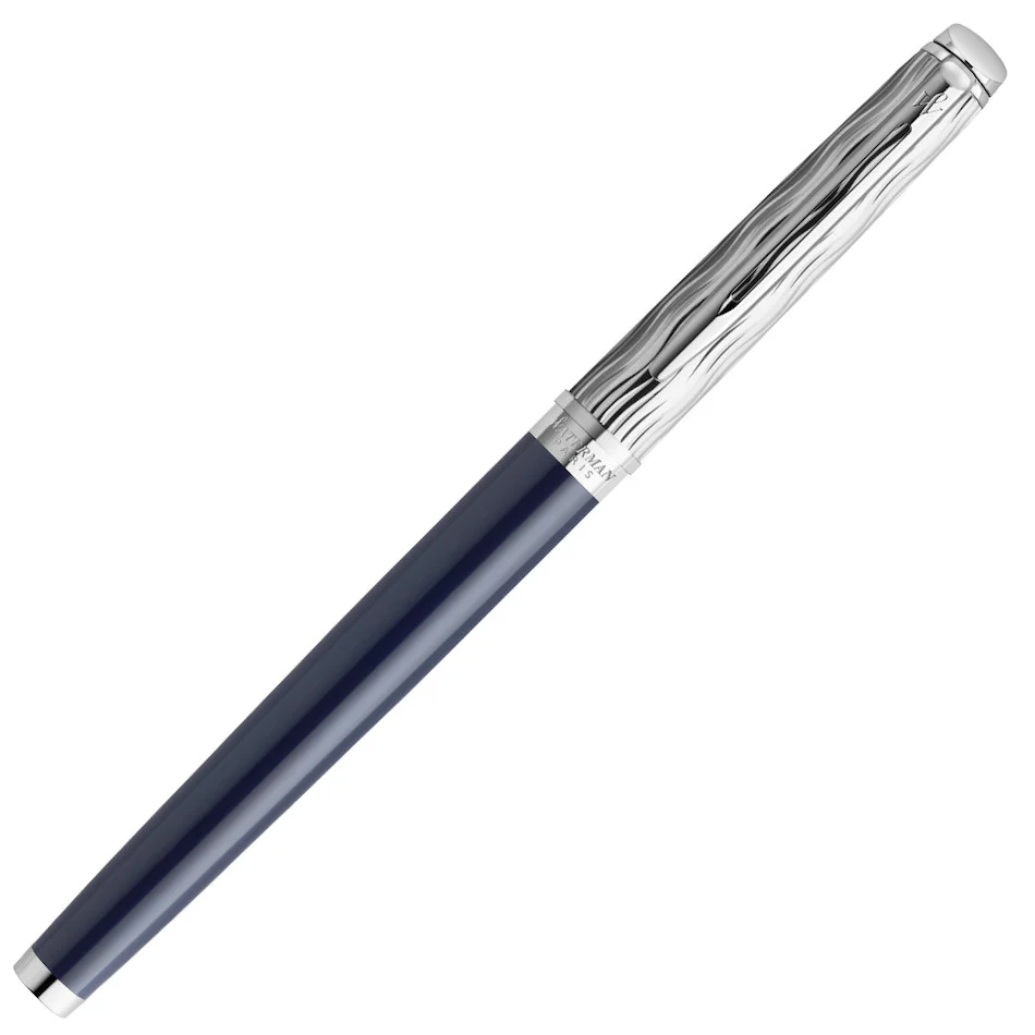 Waterman Hemisphere Deluxe Fountain Pen Special Edition Blue with Chrome Trim - Image 6