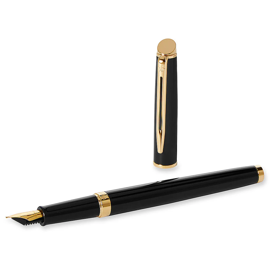 Waterman Hemisphere Fountain Pen Black with Gold Trim - Image 3