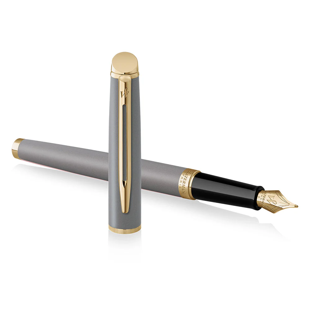 Waterman Hemisphere Fountain Pen Stone Grey with Gold Trim - Image 2