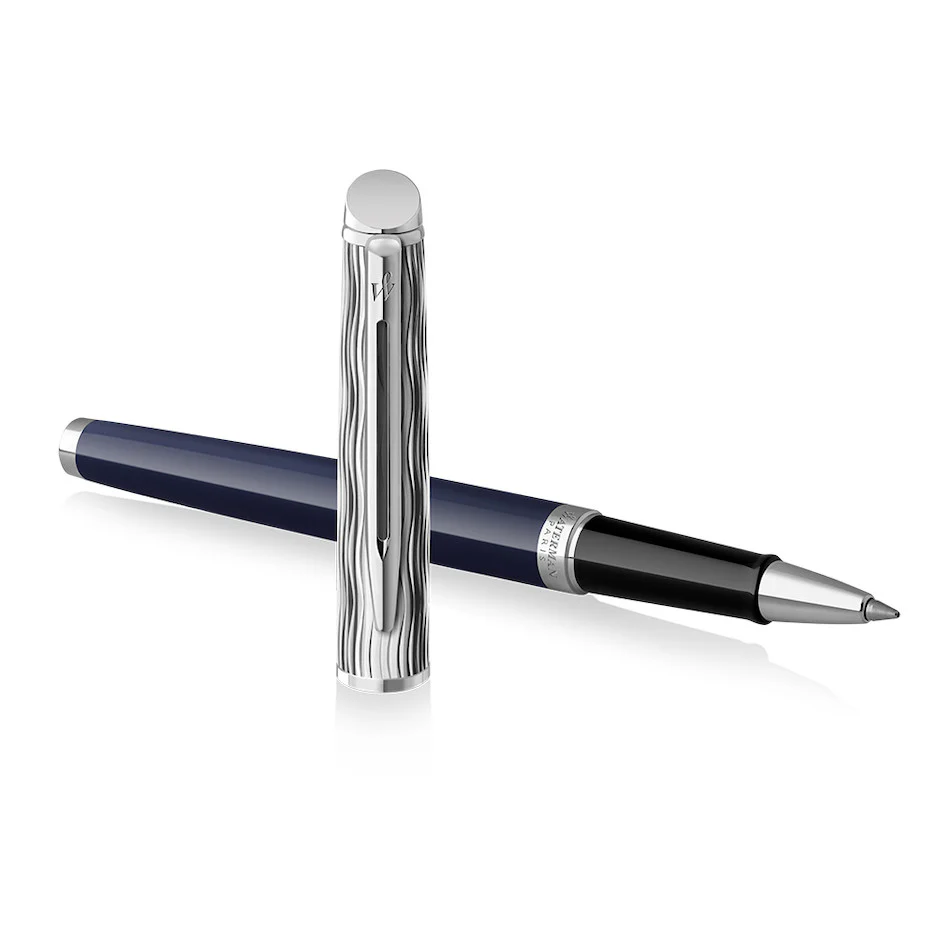 Waterman Hemisphere Rollerball Pen Special Edition Blue with Chrome Trim - Image 2