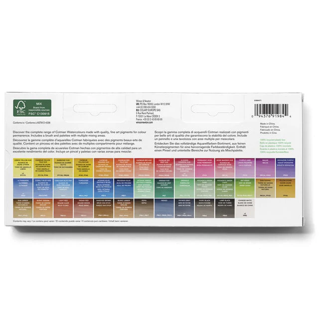 Winsor & Newton Cotman Watercolour Half Pan Studio Set - Image 7