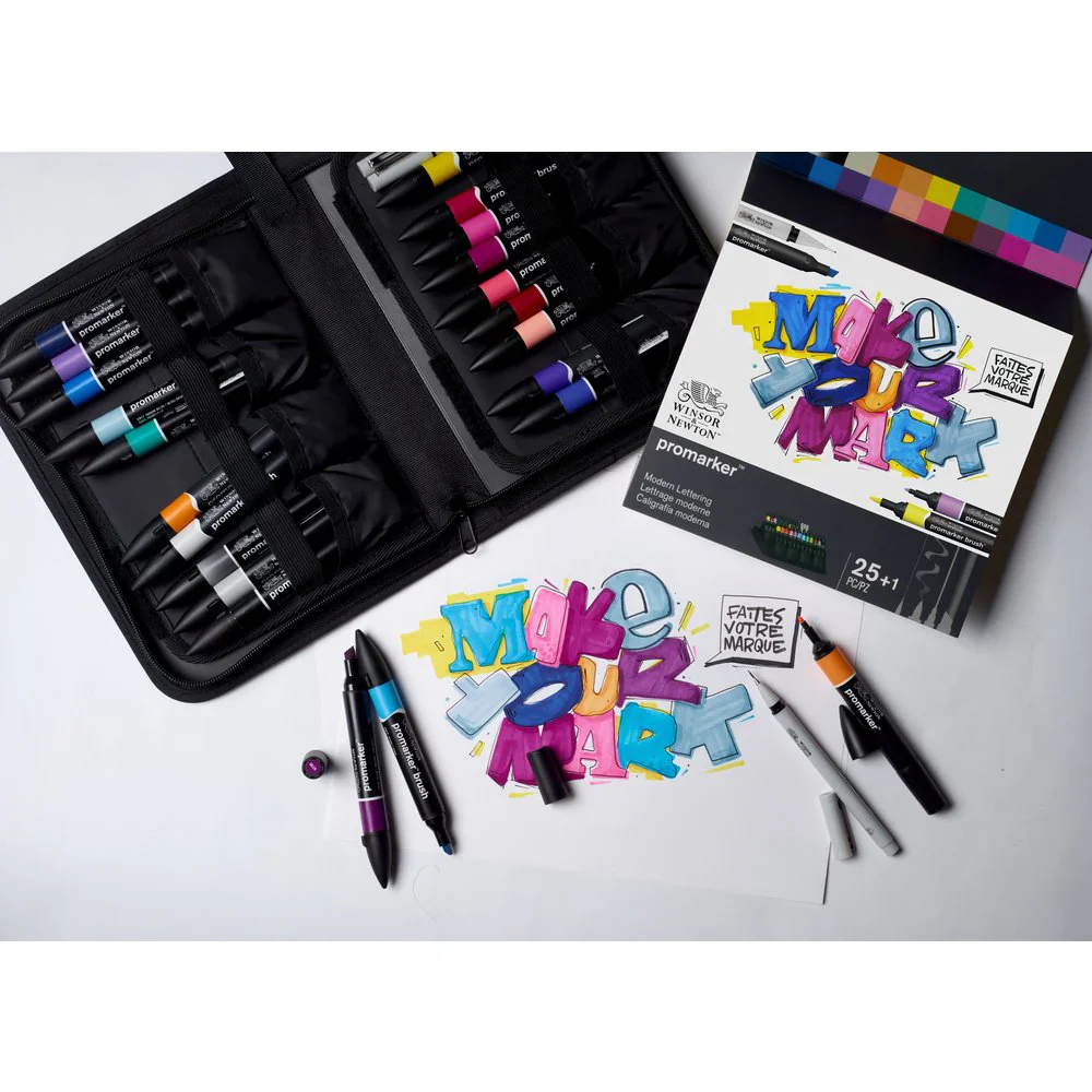 Winsor & Newton Promarker Graphic Art Wallet Modern Lettering - Image 3