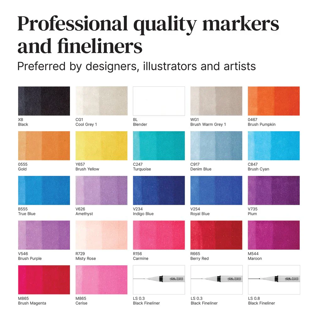 Winsor & Newton Promarker Graphic Art Wallet Modern Lettering - Image 6