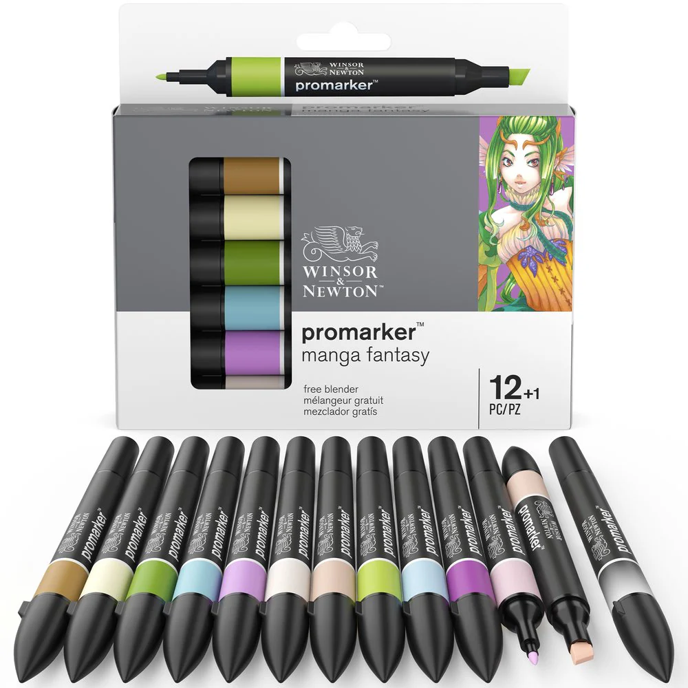 Winsor & Newton ProMarkers Set of 12+1 Manga Fantasy - Image 3