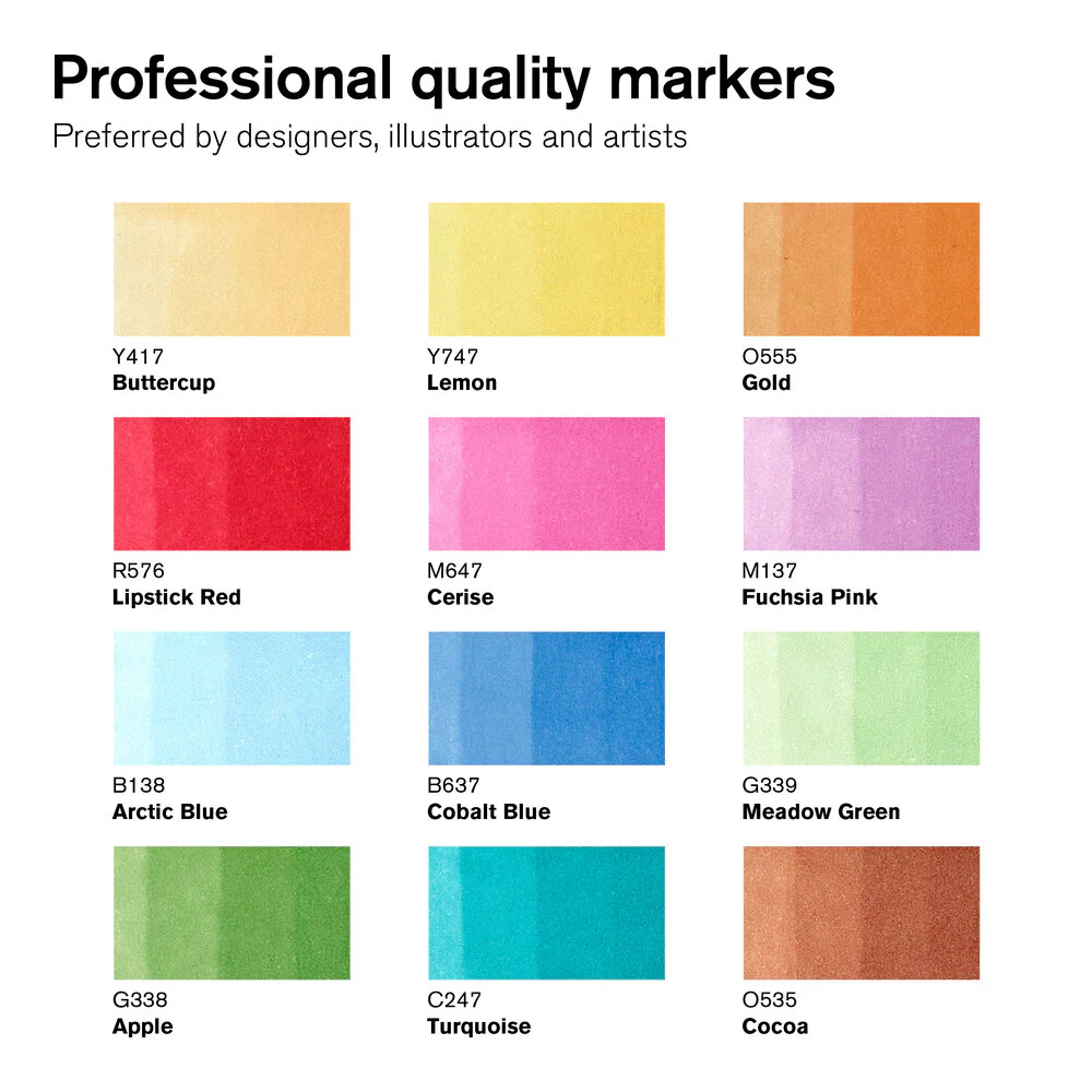 Winsor & Newton ProMarkers Set of 12+1 - Set 2 - Image 2