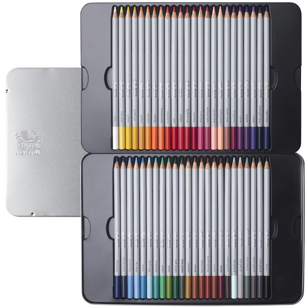 Winsor & Newton Studio Collection Coloured Pencils Assorted Tin of 48 - Image 3
