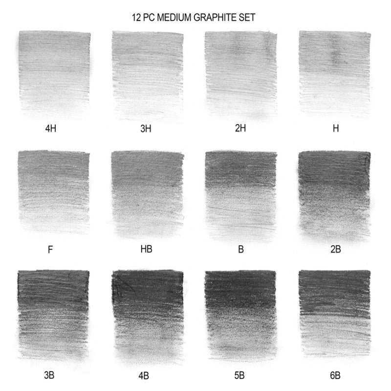 Winsor & Newton Studio Collection Graphite Pencils Assorted Tin of 12 - Image 2