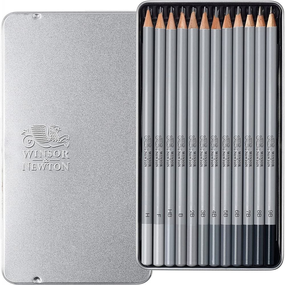 Winsor & Newton Studio Collection Graphite Pencils Assorted Tin of 12 - Image 3