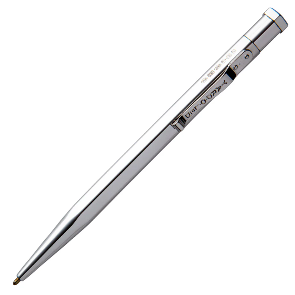 Yard O Led Diplomat Hexagonal Plain Sterling Silver Ballpoint Pen