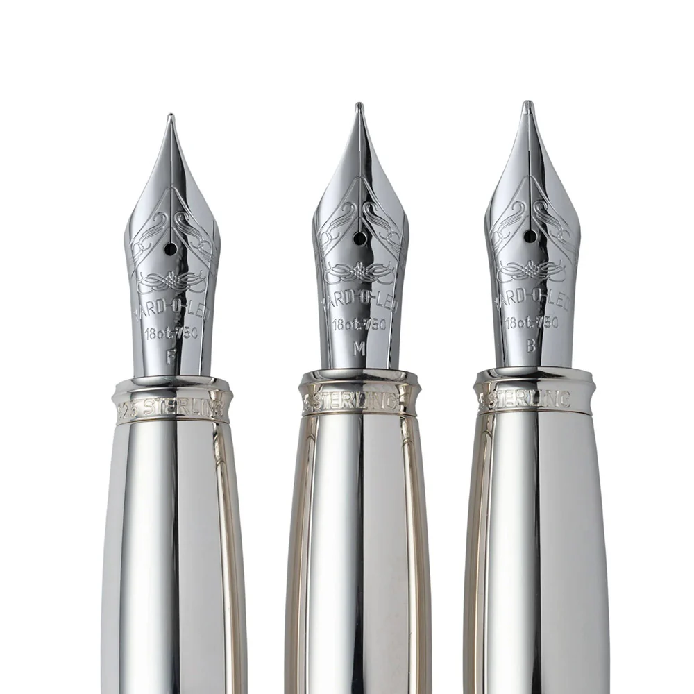 Yard O Led Viceroy Standard Plain Sterling Silver Fountain Pen - Image 5