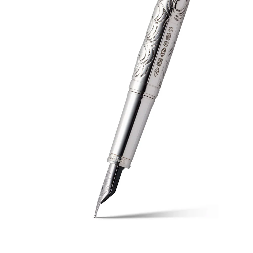 Yard O Led Viceroy Standard Victorian Sterling Silver Fountain Pen - Image 3